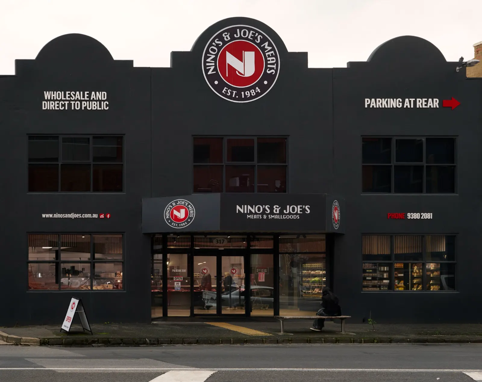 The Nino's & Joe's Meats shopfront on Victoria Street, Brunswick