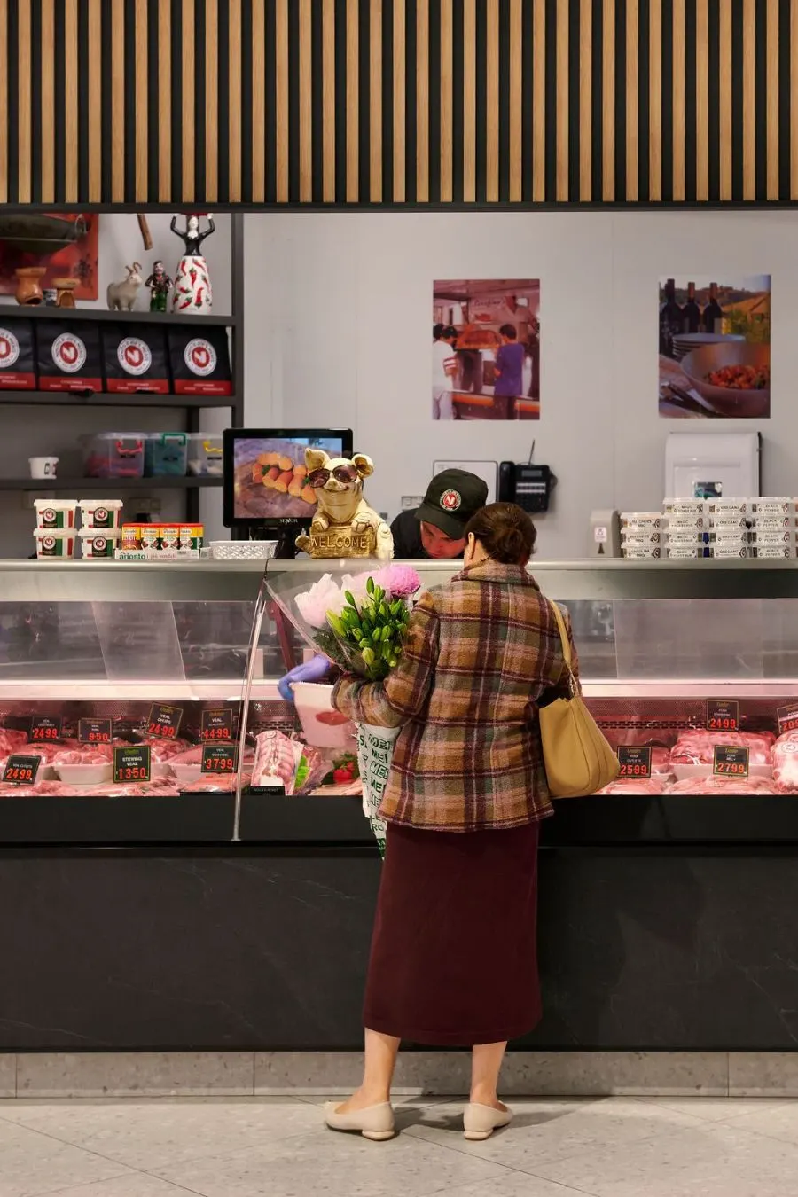 At the counter